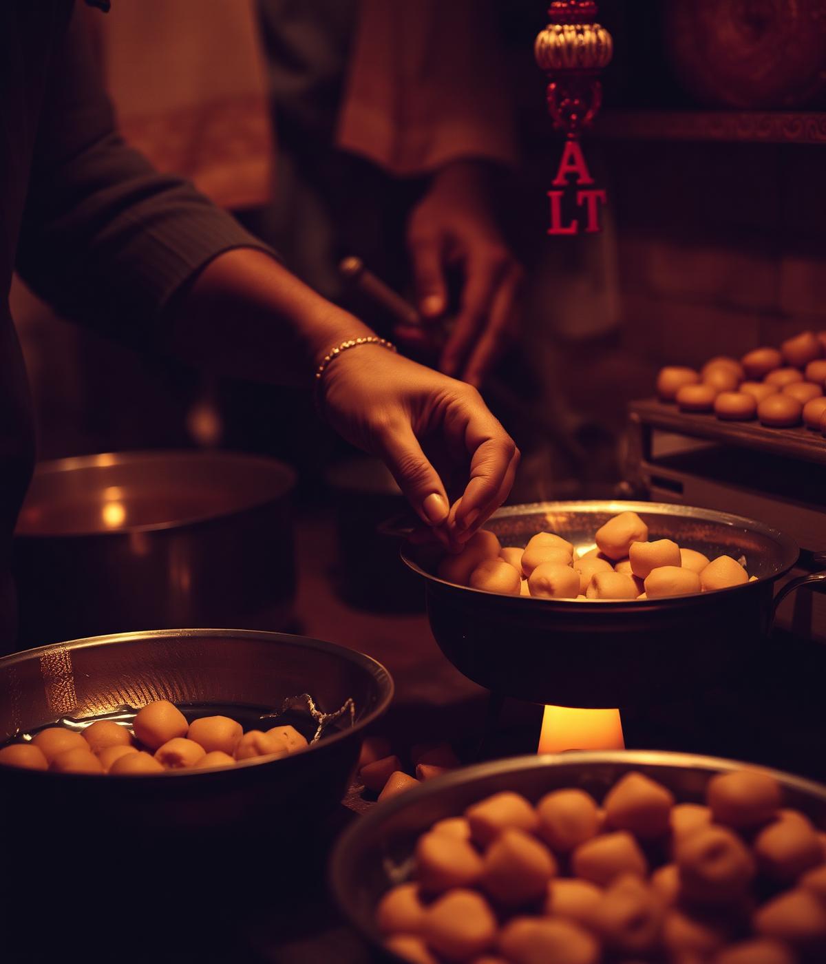 Master halwai preparing fresh sweets